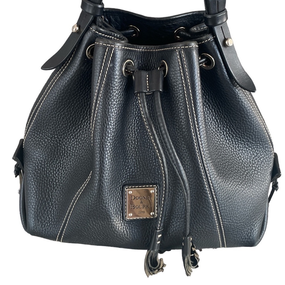 Dooney & Bourke Black Pebbled Leather Bag - Picture 5 of 16